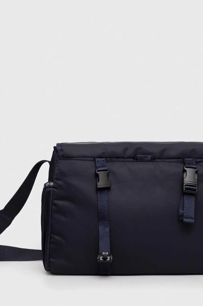 borsa da passeggino con fasciatoio Blu navy miniatura 5