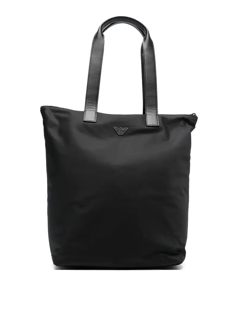 Borsa tote in nylon Nero
