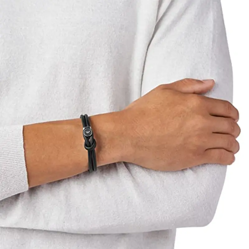 Emporio Armani Bracciale Da Uomo, Bracciale In Acciaio Inossidabile 18, 50 Cm, EGS2212040 miniatura 2