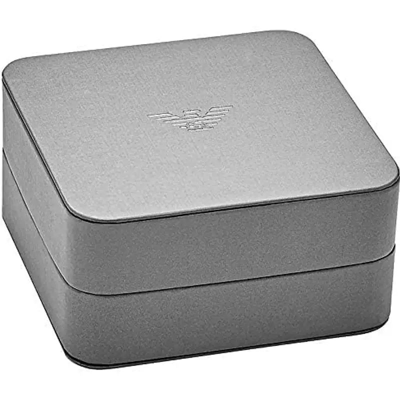 Emporio Armani Bracciale da uomo in acciaio inossidabile con chiusura a moschettone, a cursore o a magnete, Grigio miniatura 2