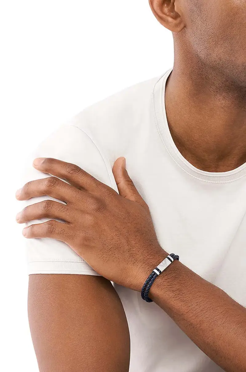 braccialetto uomo Nero miniatura 3