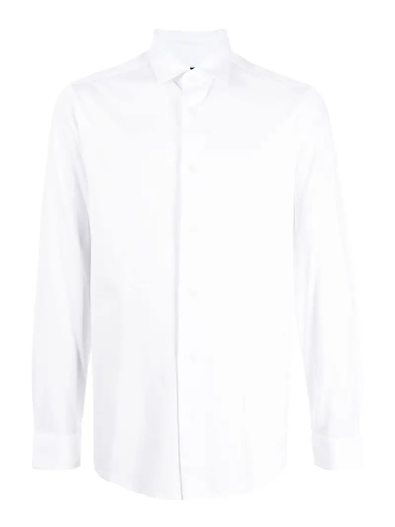 Camicia bianca in misto cotone Bianco