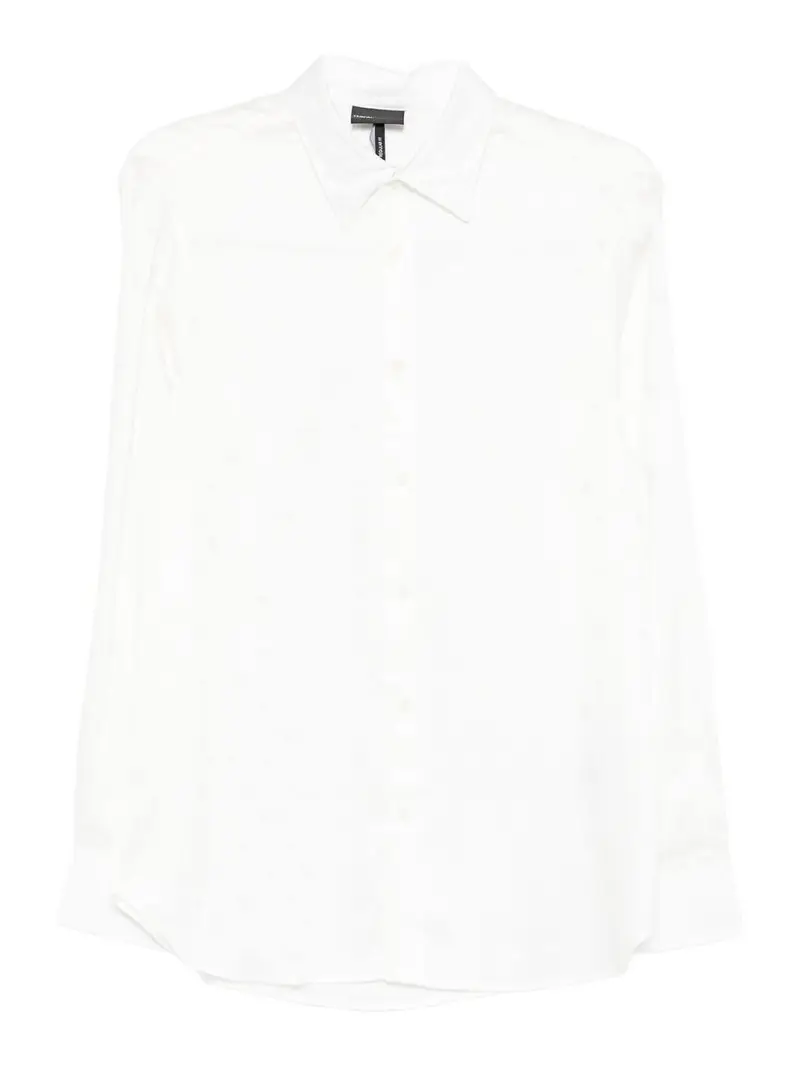 Camicia con logo all-over Bianco
