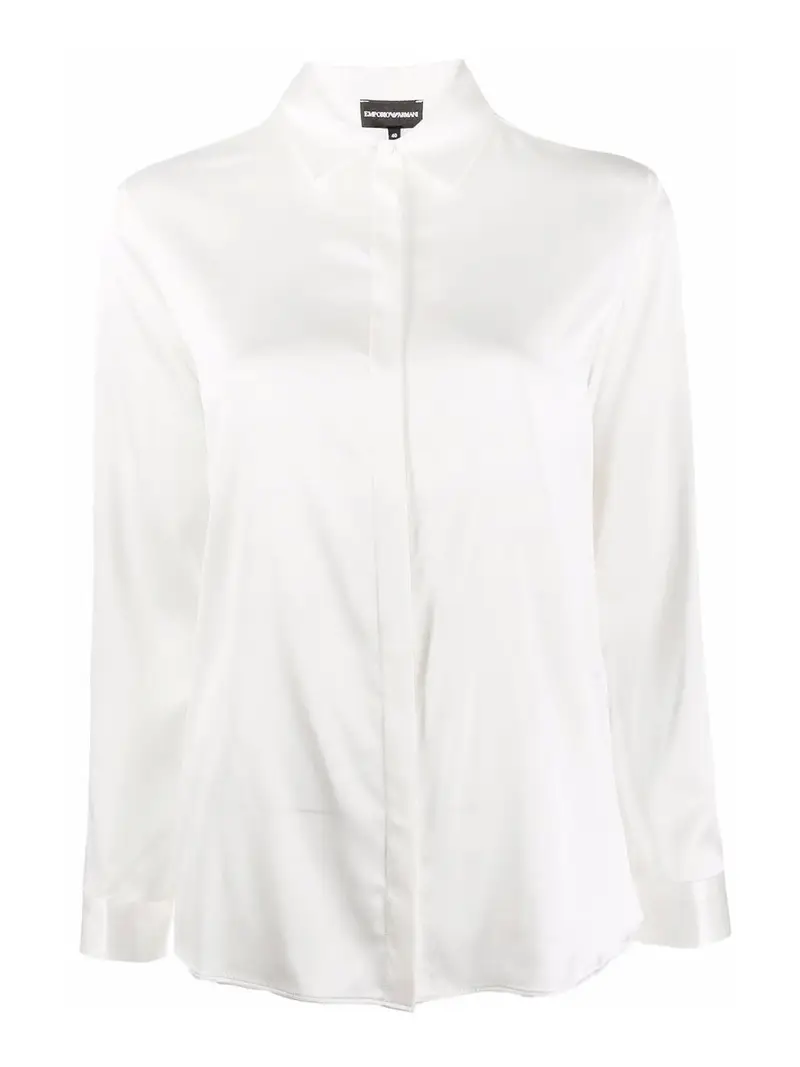Camicia di seta Bianco
