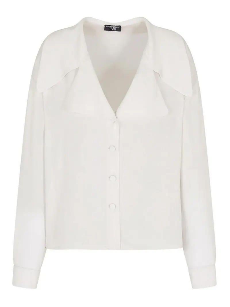 Camicia di seta Bianco