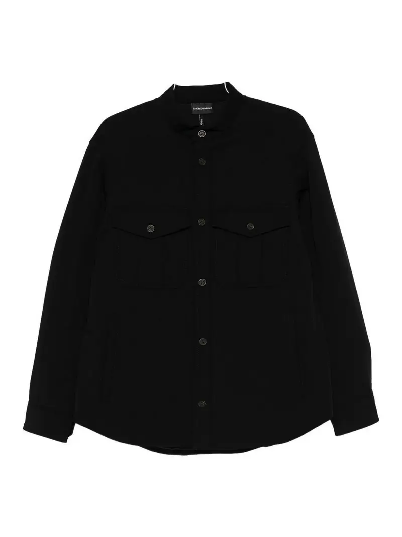Camicia in nylon Nero