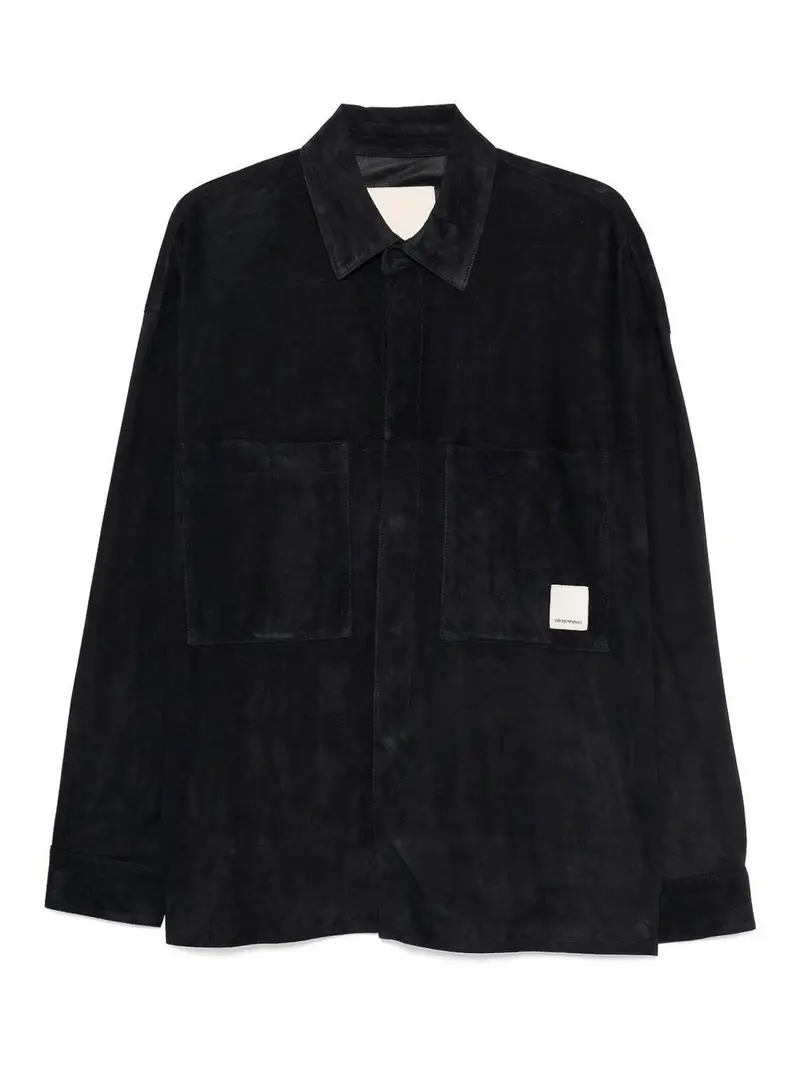 Camicia in pelle Nero
