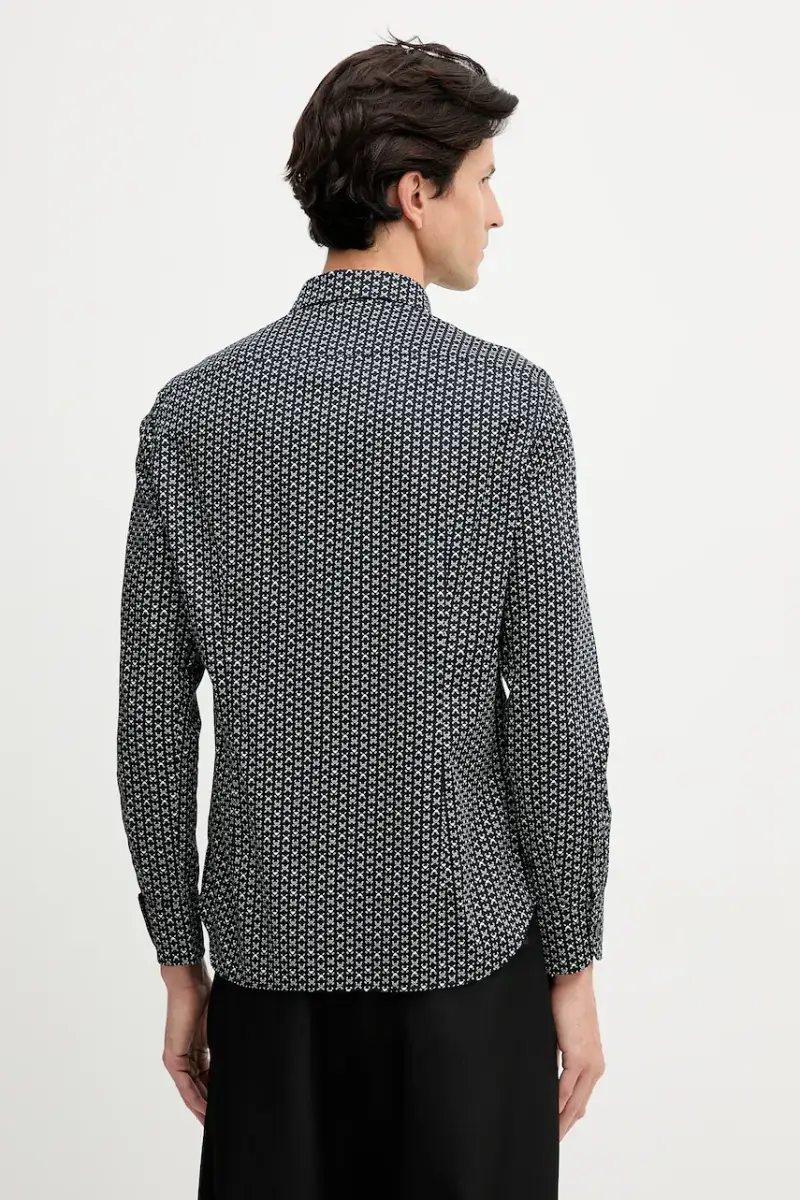 camicia uomo colore blu navy EM001537 AF14130 miniatura 3