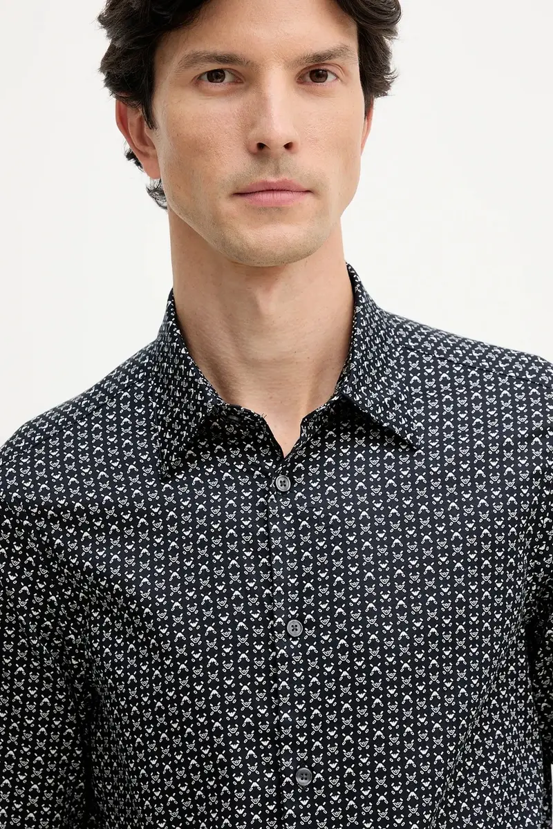 camicia uomo colore blu navy EM001537 AF14130 miniatura 4