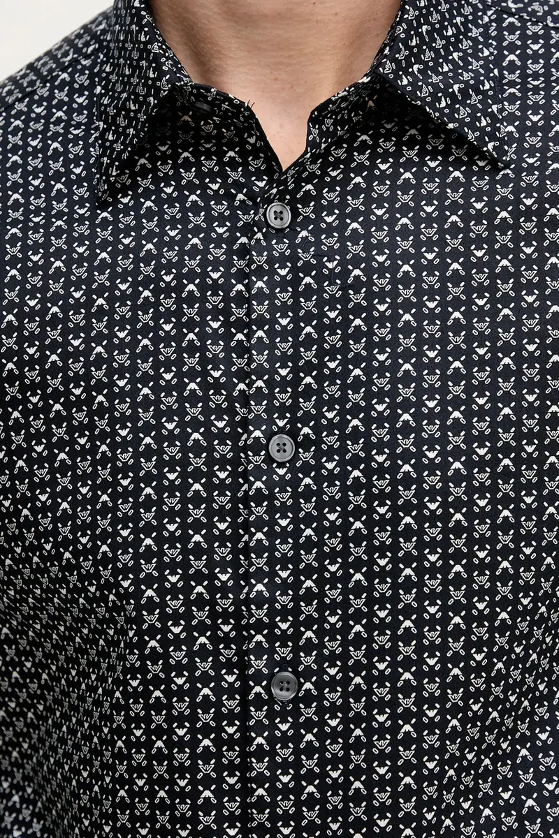 camicia uomo colore blu navy EM001537 AF14130 miniatura 5