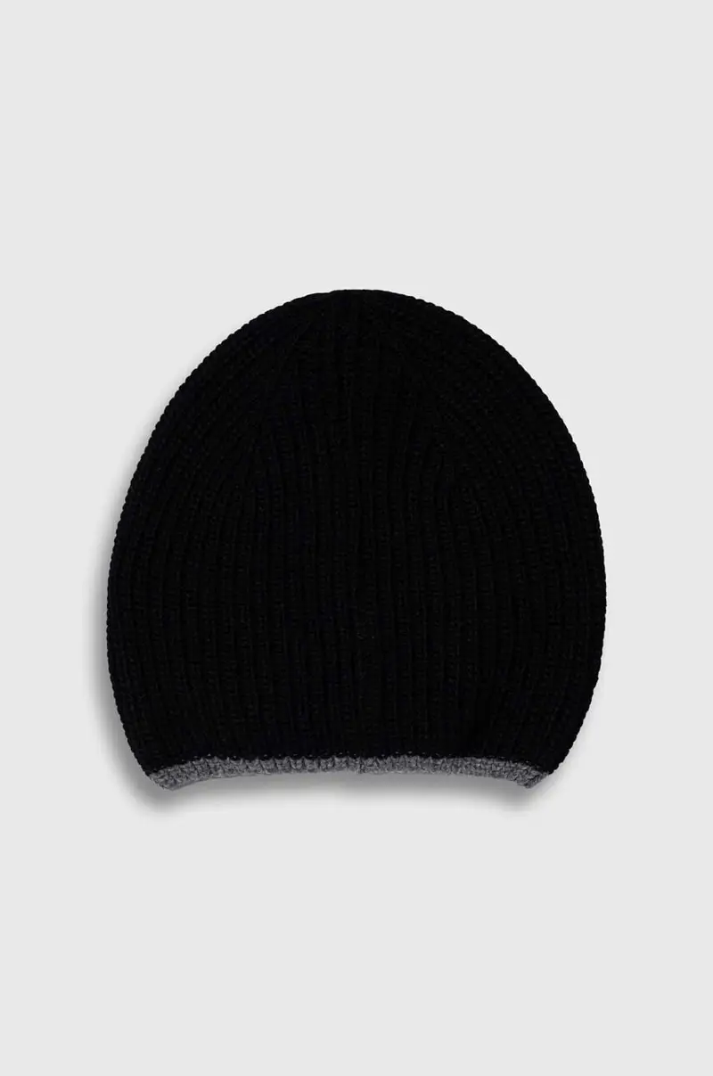 cappello e sciarpa con aggiunta di lana Nero miniatura 3