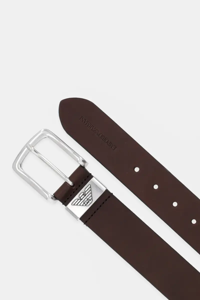 cintura in pelle Marrone miniatura 2