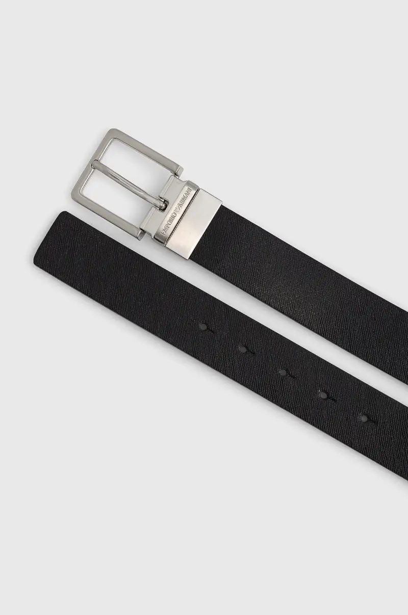 cintura in pelle uomo Nero miniatura 2