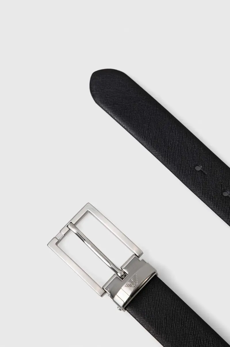 cintura in pelle uomo Nero miniatura 4