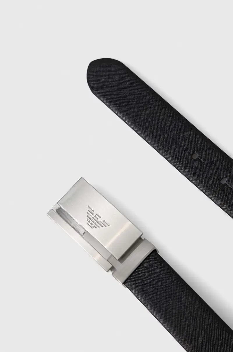 cintura in pelle uomo Nero miniatura 5