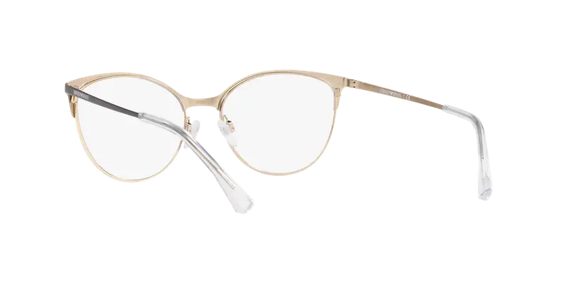 Emporio Armani Donna EA1087 3014 Montature da vista Metallo Nero Trasparente Cat Eye Normale miniatura 3