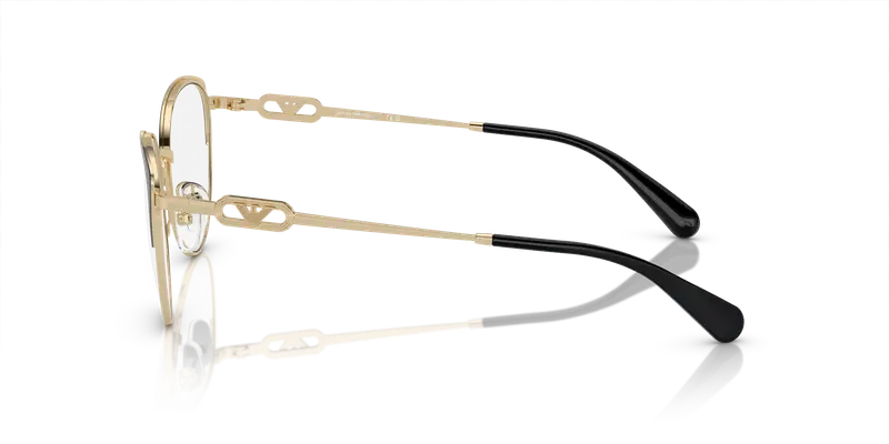 Emporio Armani Donna EA1150 3014 Montature da vista Metallo Oro Trasparente Cat Eye Normale miniatura 3