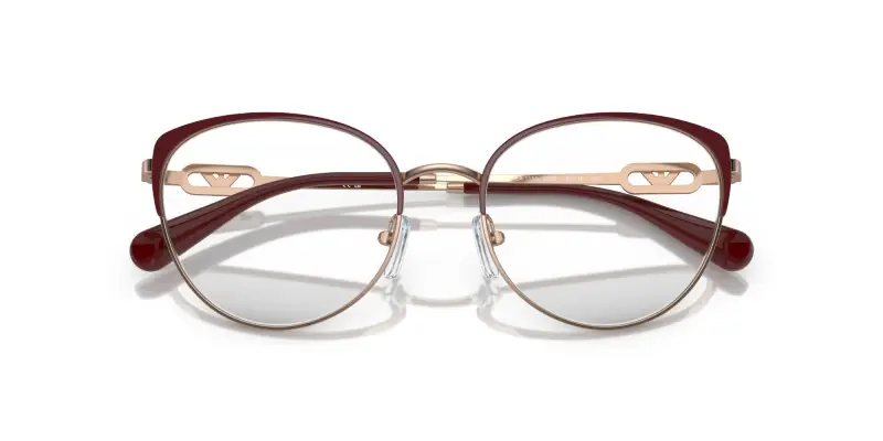 Donna EA1150 3268 Montature da vista Metallo Oro Trasparente Cat Eye Normale miniatura 2