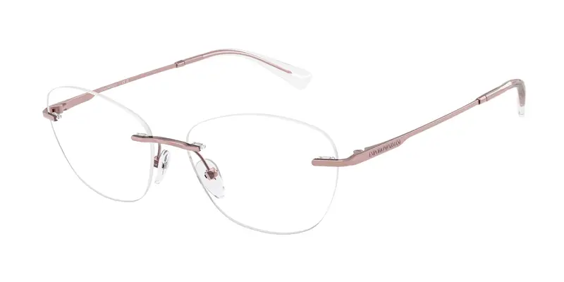 Emporio Armani Donna EA1167  3390 Montature da vista Metallo Rosa Trasparente Pantos Normale