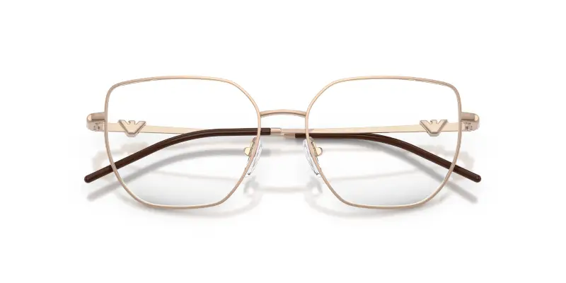 Donna EA1176 3011 Montature da vista Metallo Oro Trasparente Geometrica Normale miniatura 2