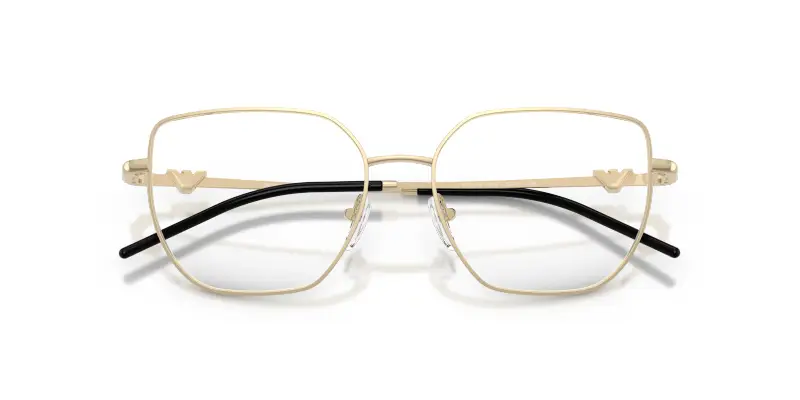 Donna EA1176 3013 Montature da vista Metallo Oro Trasparente Geometrica Normale miniatura 2