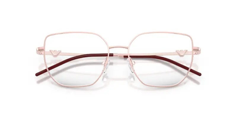 Donna EA1176 3426 Montature da vista Metallo Rosa Trasparente Geometrica Normale miniatura 2