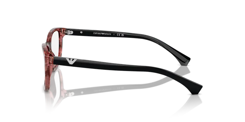 Emporio Armani Donna EA3099 5553 Montature da vista Acetato Rosa Trasparente Cat Eye Normale miniatura 3