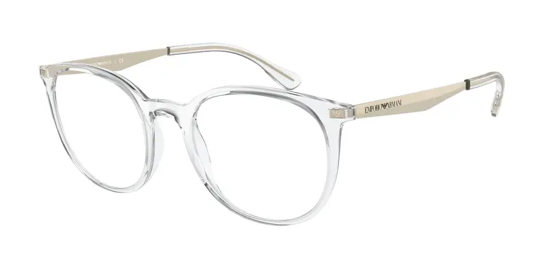 Emporio Armani Donna EA3168 5371 Montature da vista Iniettato Trasparente Trasparente Pantos Normale