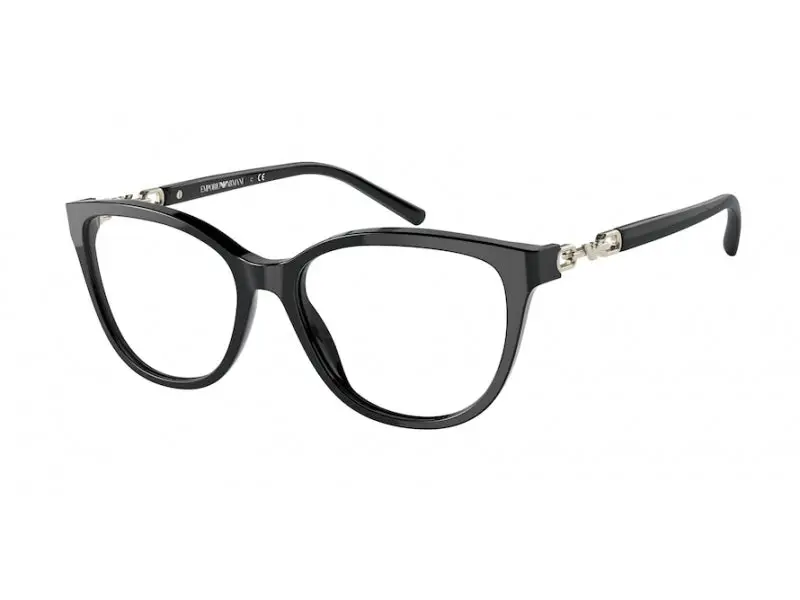 Emporio Armani Donna EA3190 5001 Montature da vista Acetato Nero Trasparente Pillow Normale