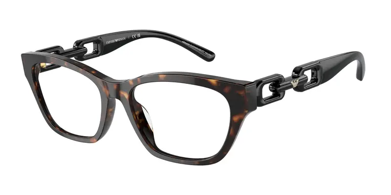 Emporio Armani Donna EA3223U 5026 Montature da vista Acetato Tartaruga Trasparente Cat Eye Normale