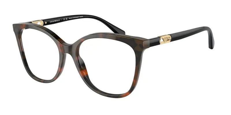 Emporio Armani Donna EA3231  6060 Montature da vista Acetato Rosso Trasparente Squadrata Normale