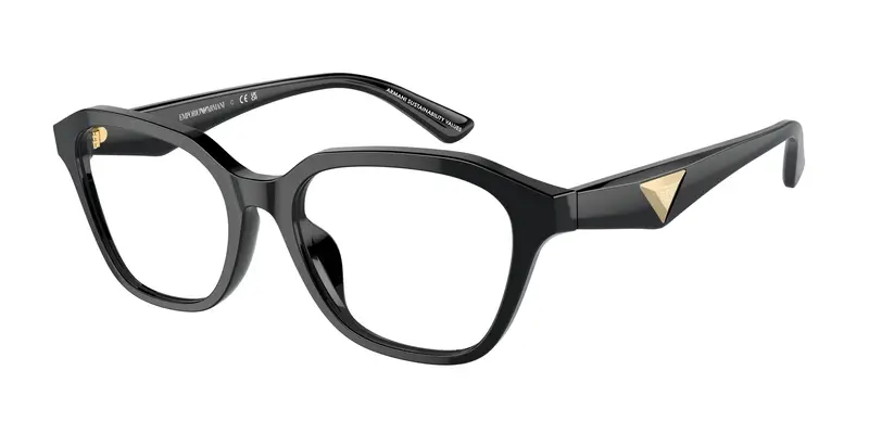 Emporio Armani Donna EA3235U 5017 Montature da vista Acetato Nero Trasparente Geometrica Normale