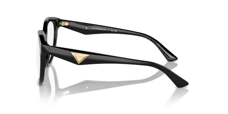 Emporio Armani Donna EA3236 5017 Montature da vista Acetato Nero Trasparente Cat Eye Normale miniatura 3