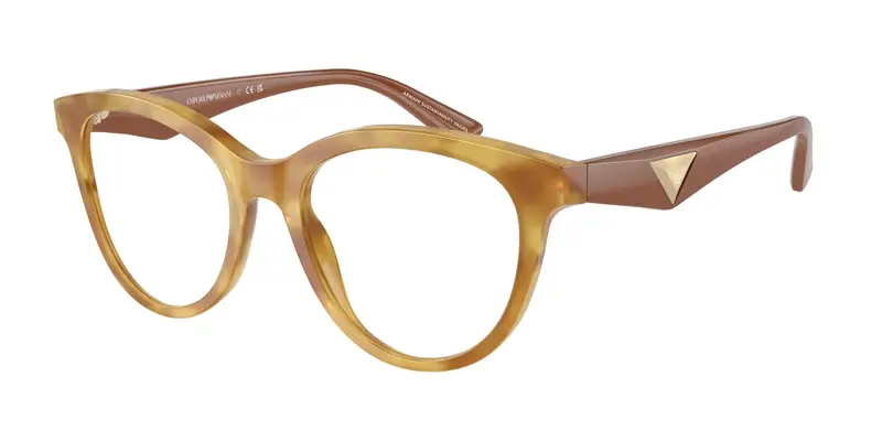 Emporio Armani Donna EA3236  6115 Montature da vista Acetato Marrone Trasparente Cat Eye Normale