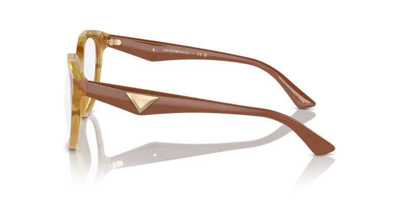 Emporio Armani Donna EA3236 6115 Montature da vista Acetato Marrone Trasparente Cat Eye Normale miniatura 3