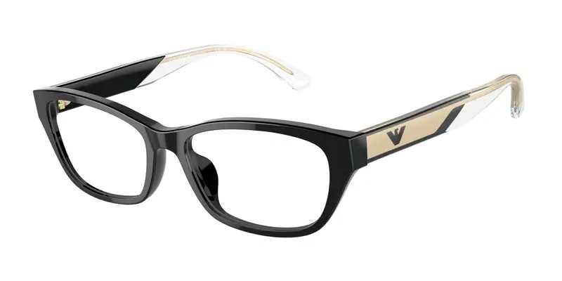 Emporio Armani Donna EA3238U  5017 Montature da vista Acetato Nero Trasparente Cat Eye Normale