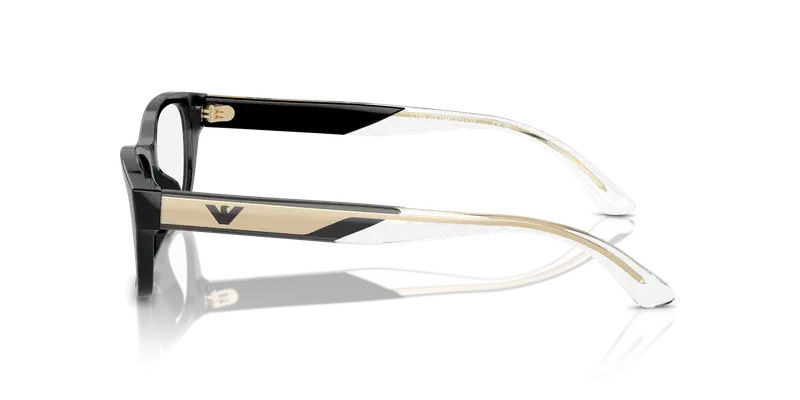 Emporio Armani Donna EA3238U 5017 Montature da vista Acetato Nero Trasparente Cat Eye Normale miniatura 3