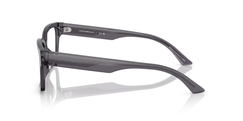 Emporio Armani Donna EA3245U 6106 Montature da vista Acetato Grigio Trasparente Squadrata Normale miniatura 3