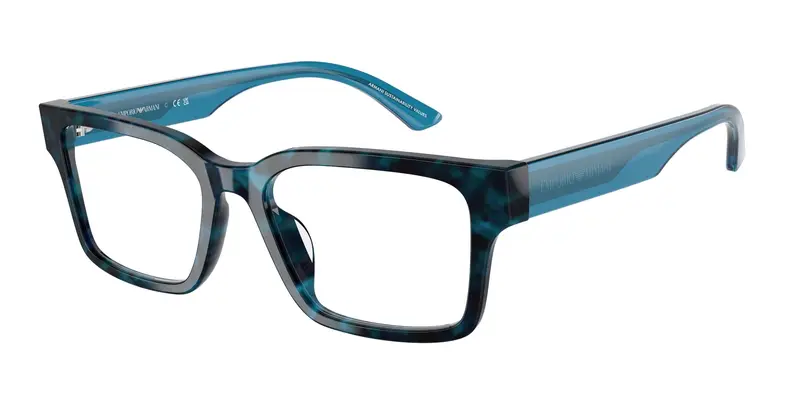 Emporio Armani Donna EA3245U 6180 Montature da vista Acetato Blu Trasparente Squadrata Normale
