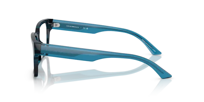 Emporio Armani Donna EA3245U 6180 Montature da vista Acetato Blu Trasparente Squadrata Normale miniatura 3