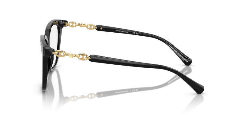 Emporio Armani Donna EA3248 5017 Montature da vista Acetato Nero Trasparente Cat Eye Normale miniatura 3