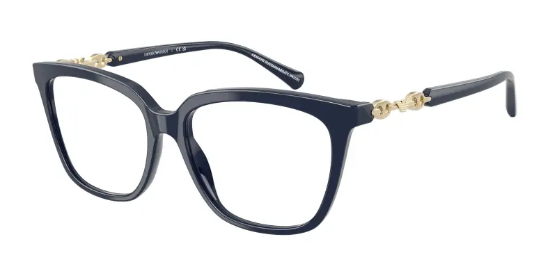 Donna EA3248 6039 Montature da vista Acetato Blu Trasparente Cat Eye Normale