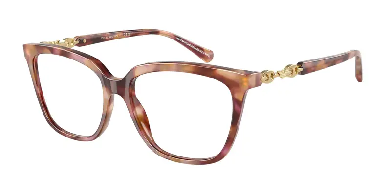 Emporio Armani Donna EA3248  6196 Montature da vista Acetato Rosso Trasparente Cat Eye Normale