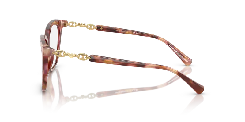 Emporio Armani Donna EA3248 6196 Montature da vista Acetato Rosso Trasparente Cat Eye Normale miniatura 3