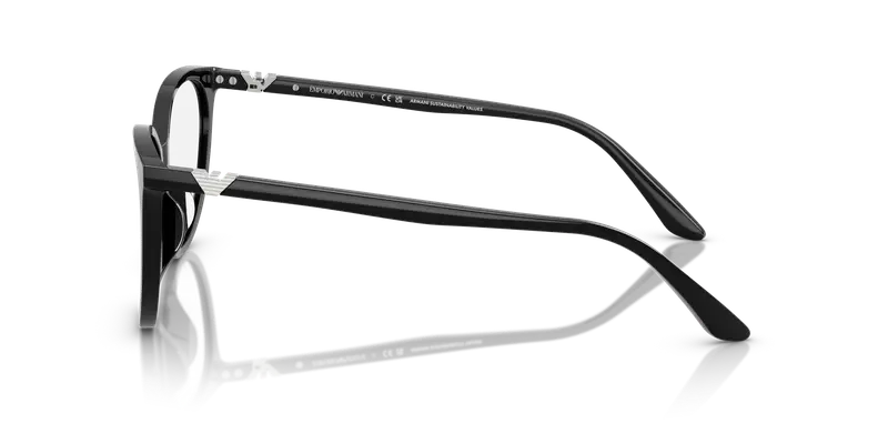 Emporio Armani Donna EA3249U 5017 Montature da vista Acetato Nero Trasparente Cat Eye Normale miniatura 3