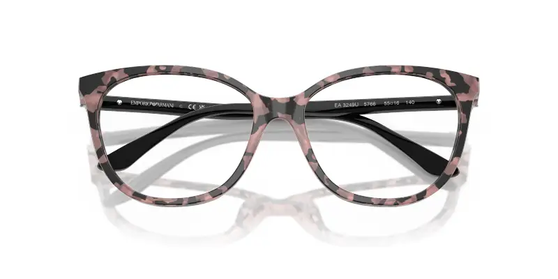 Donna EA3249U 5766 Montature da vista Acetato Rosa Trasparente Cat Eye Normale miniatura 2