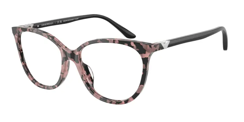 Donna EA3249U 5766 Montature da vista Acetato Rosa Trasparente Cat Eye Normale