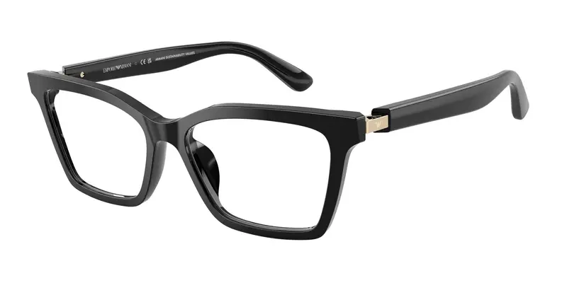 Emporio Armani Donna EA3261U  5017 Montature da vista Acetato Nero Trasparente Farfalla Normale