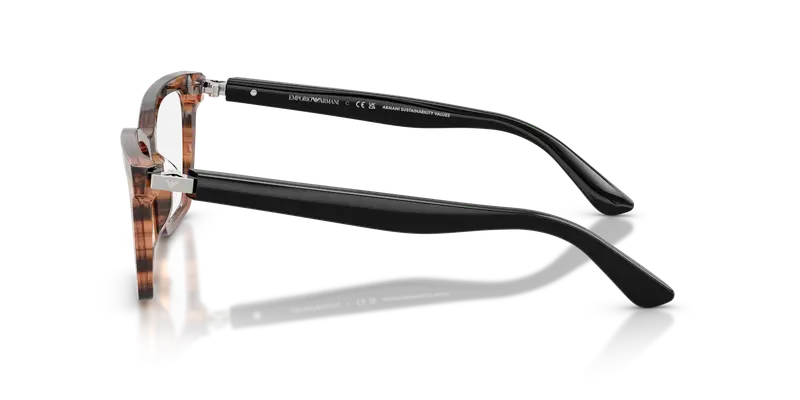 Emporio Armani Donna EA3261U 6266 Montature da vista Acetato Marrone Trasparente Farfalla Normale miniatura 3