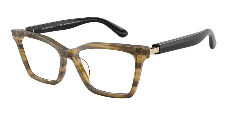 Emporio Armani Donna EA3261U  6267 Montature da vista Acetato Verde Trasparente Farfalla Normale